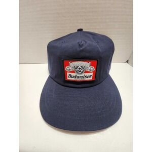 Billabong x Budweiser Beer Patch Woven Insignia Snapback Cap Hat Navy Blue NWT